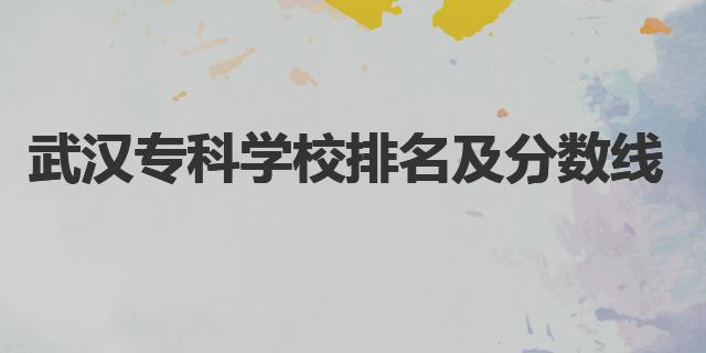 武漢專科學校排名及分數線