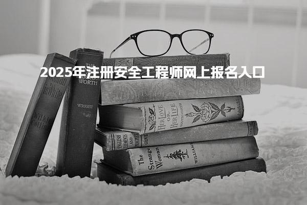 2025年注冊安全工程師網(wǎng)上報(bào)名入口及相關(guān)信息解析
