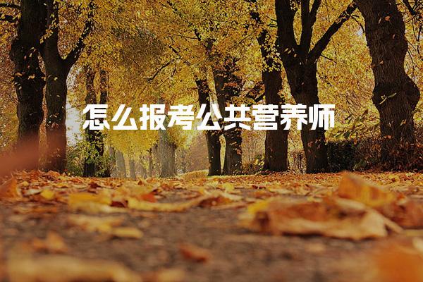 怎么報(bào)考公共營(yíng)養(yǎng)師？詳細(xì)流程與條件解析