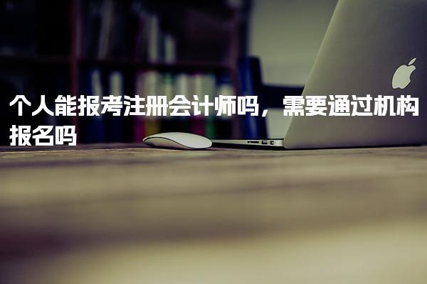個人能報考注冊會計師需要通過機構報名嗎