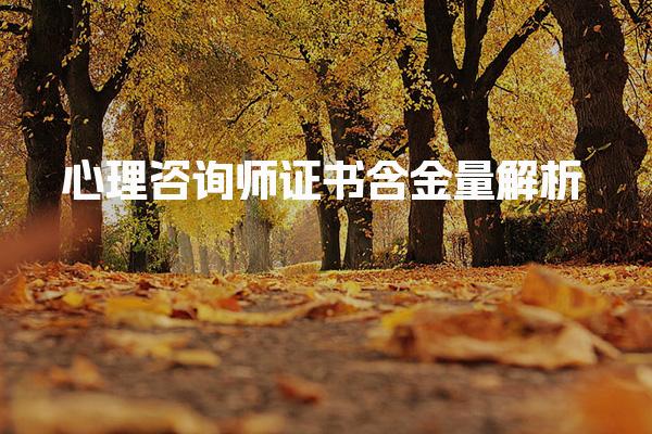 2025年心理咨詢(xún)師證書(shū)含金量解析 難度與職業(yè)前景全攻略
