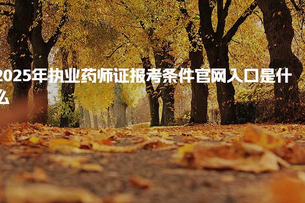 2025年執(zhí)業(yè)藥師證報(bào)考條件官網(wǎng)入口是什么