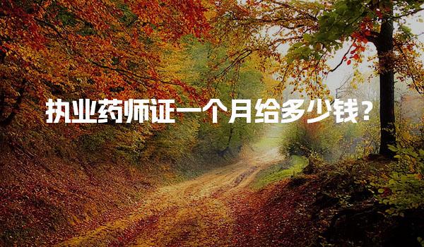 執(zhí)業(yè)藥師證一個月給多少錢？深度解析執(zhí)業(yè)藥師薪資待遇
