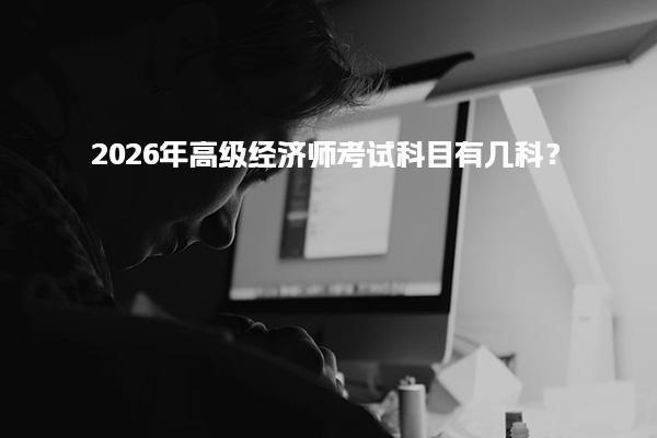 2026年高级经济师考试科目有几科？备考策略与建议
