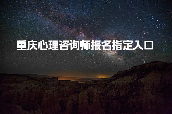 重庆心理咨询师报名指定入口，报名登录网站