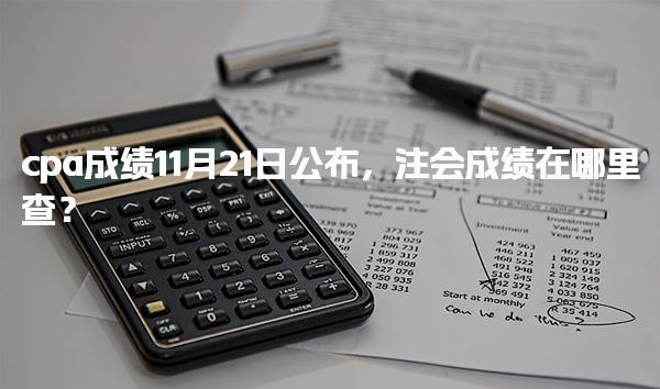 cpa成绩11月21日公布，注会成绩在哪里查？