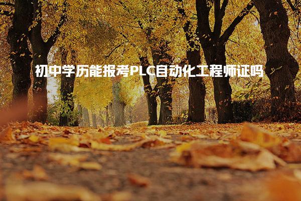 初中学历能报考PLC自动化工程师证吗 职业发展路径