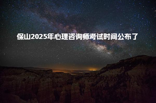 保山2025年心理咨询师考试时间 考试形式与内容要求