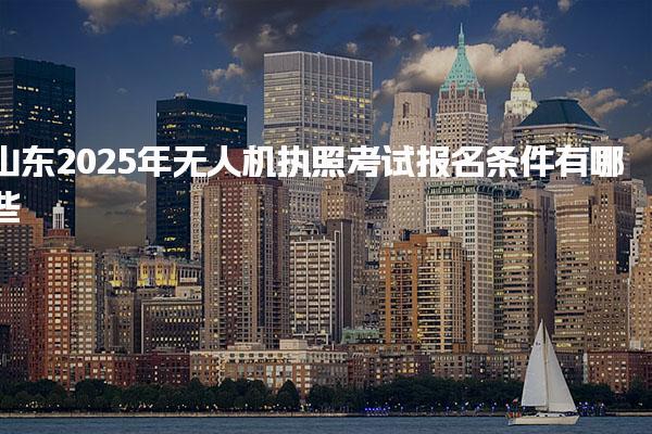 山东2025年无人机执照考试报名条件有哪些