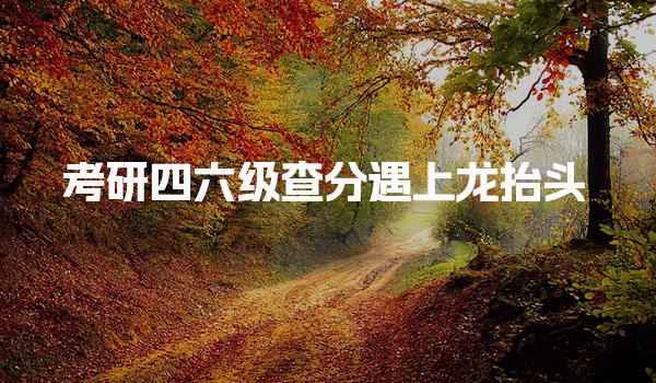 考研四六级查分遇上龙抬头，成绩哪个先出