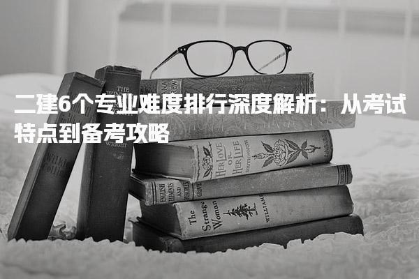 二建6个专业难度排行深度解析备考攻略