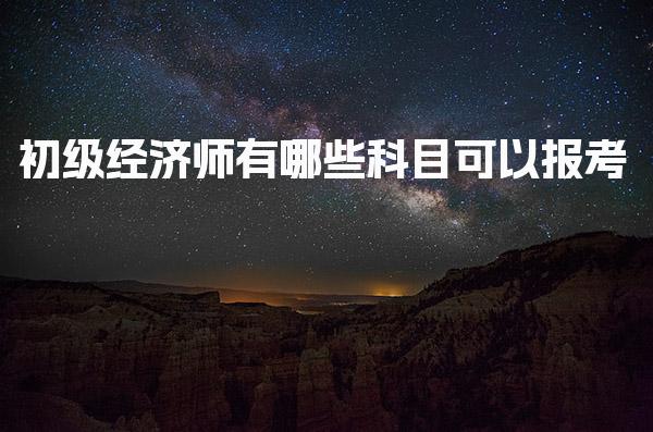 初级经济师有哪些科目可以报考 考试内容与选择
