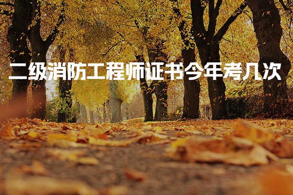 二級消防工程師證書今年考幾次 下半年什么時候考