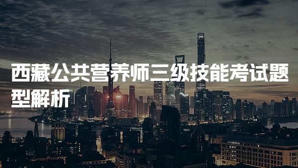 2026年西藏公共营养师三级技能考试题型解析
