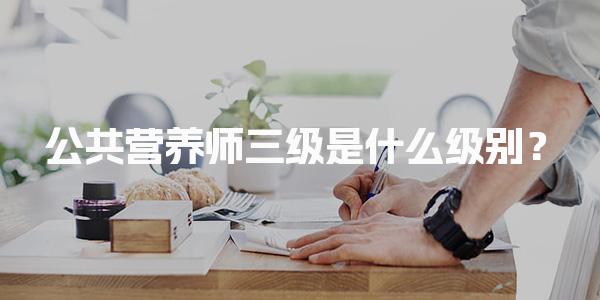 2026年公共营养师三级是什么级别？