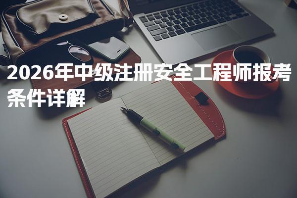 2026年中级注册安全工程师报考条件 资格学历与工作经验要求