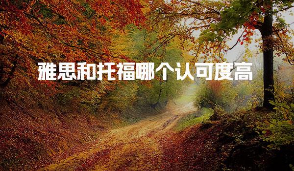 雅思和托福哪个认可度高 雅思托福的区别