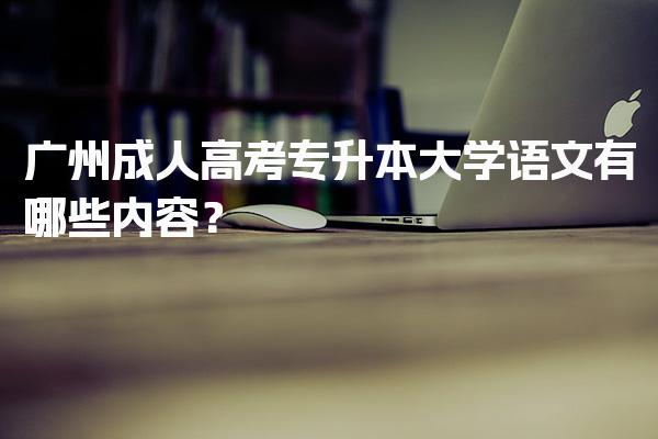 广州成人高考专升本大学语文有哪些内容？