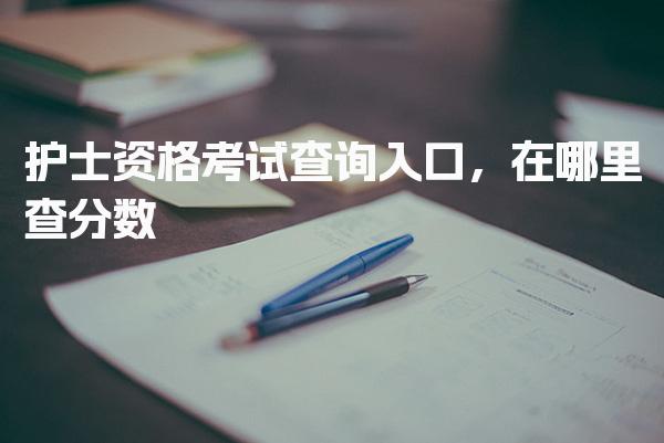 护士资格考试查询入口 在哪里查分数