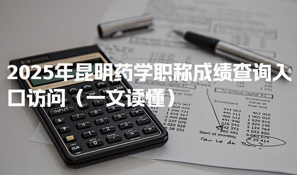 2025年昆明药学职称成绩查询入口访问