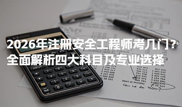2026年注册安全工程师考几门？全面解析四大科目及专业选择