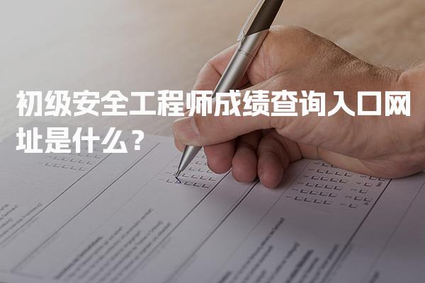 初级安全工程师成绩查询入口网址是什么？