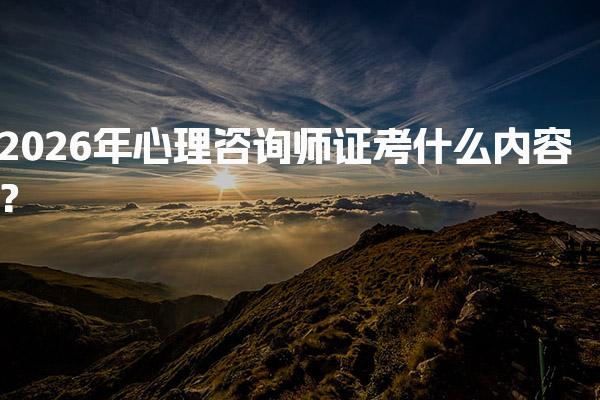 2026年心理咨询师证考什么内容？考试科目与备考策略
