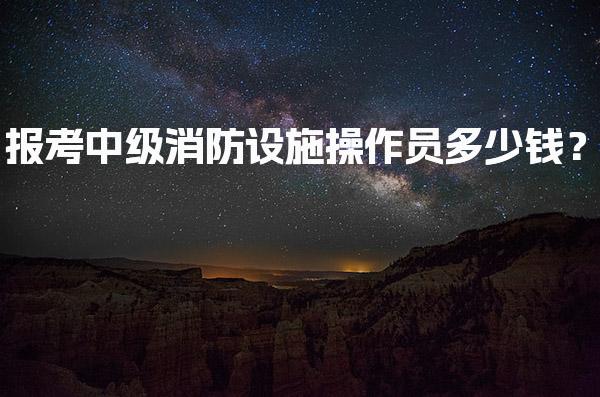 报考中级消防设施操作员多少钱？全面解析费用结构