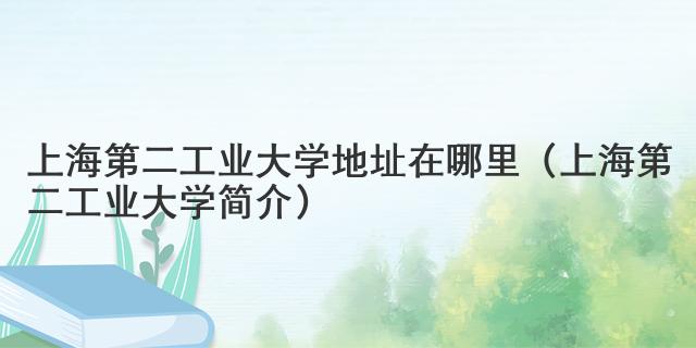 上海第二工業(yè)大學地址在哪里（上海第二工業(yè)大學簡介）